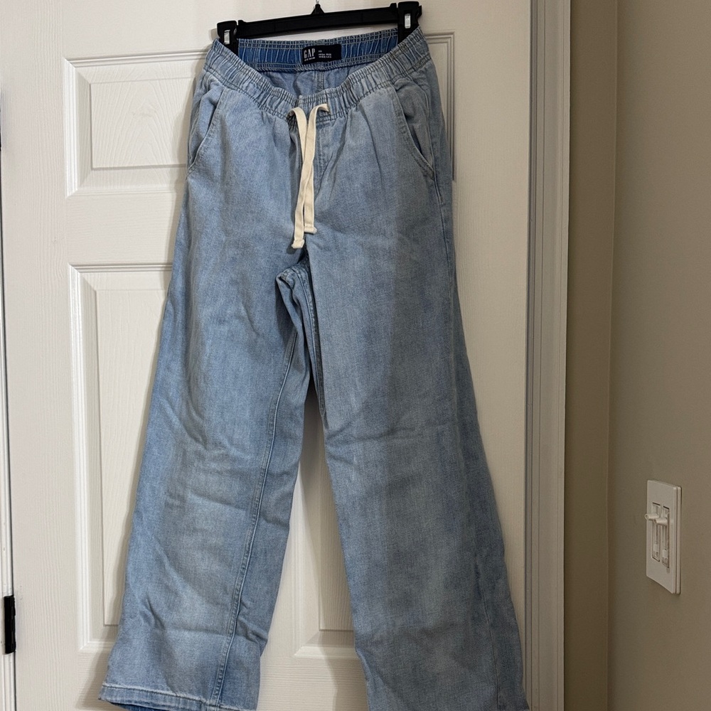 GAP Light Blue Denim Drawstring Pants